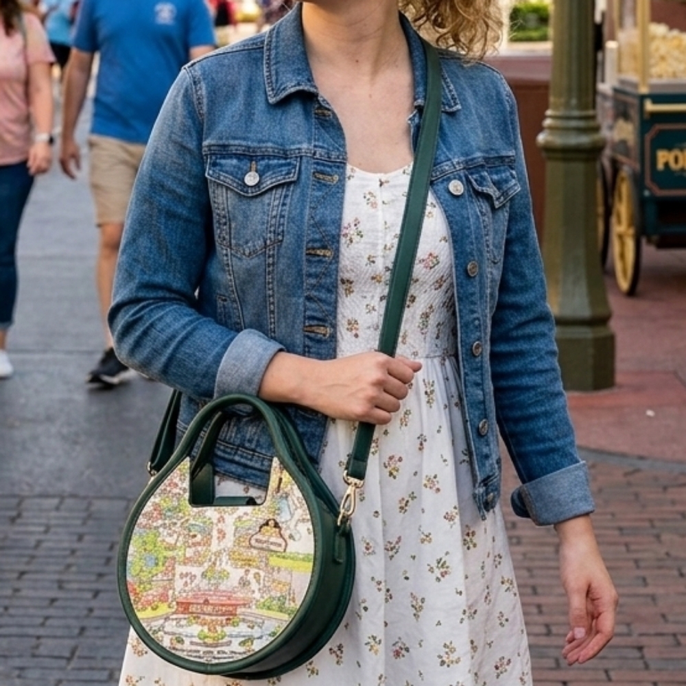 {Disney} Crossbody Bag - Walt Disney World 50th Anniversary - Map - Picture 15 of 15